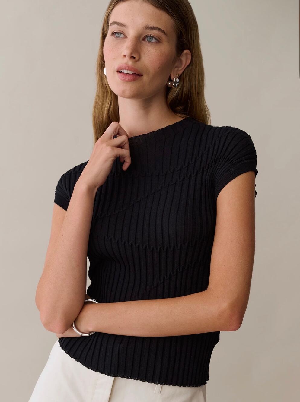 New few moda Kourt black Maura top $147 sz XS